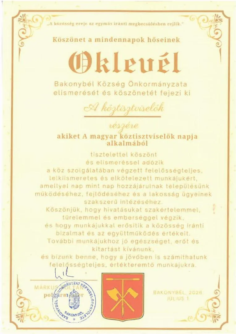 Oklevél