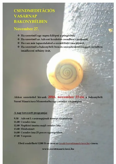 Csendmeditáció plakát