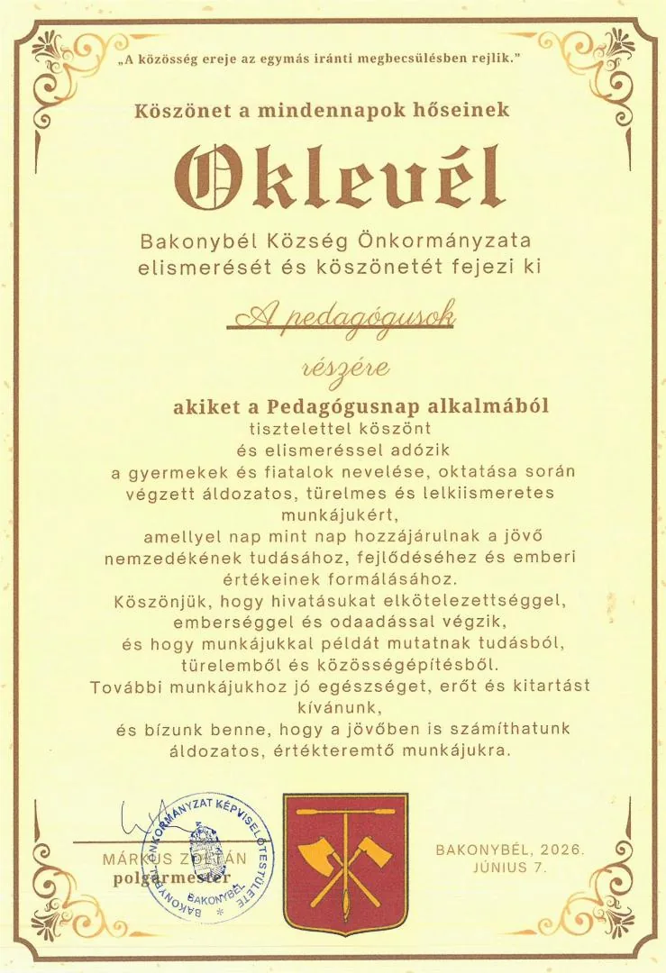 Oklevél